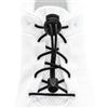 Lock Laces lacci per scarpe, nero solido,