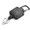 Leguon Keyhex moschettone con cavo d'acciaio per chiavi, nero,