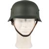 MFH Elmetto in metallo della seconda guerra mondiale con interno in pelle, verde od,