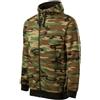 Malfini Camo felpa con cappuccio con cerniera 300 g/m², marrone mimetico,