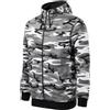 Malfini Camo felpa con cappuccio con cerniera 300 g/m², grigia mimetico,