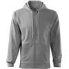 Malfini Trendy zipper felpa da uomo 300g/m2, grigia,