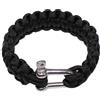 MFH braccialetto paracord, nero, fibbia in metallo, larghezza 2,3 cm,