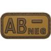 MFH toppa gruppo sanguigno 3D AB negative, khaki, 5x2,5cm,