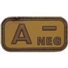 MFH toppa gruppo sanguigno 3D A negativo, khaki 5x2,5cm,