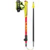 Leki Ultratrail FX Junior bastoncini da trail running, carbonio naturale-rosso brillante-giallo neon, 95 - 110 cm,