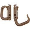 MFH Moschettone in plastica molle, marrone coyote, 2 pz.,