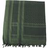 MFH PLO cotone kefiah, nero, oliva, 115 x 110cm,