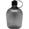 MFH Borraccia trasparente 1l, nera,