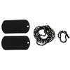 MFH Dog-Tags, nero con catena,