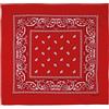MFH Sciarpa, rossa e bianca, circa 55 x 55 cm, cotone,