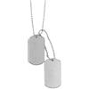 Mil-Tec Dog-Tags medagliette per cani in acciaio inox opaco con catenina nichelata,