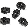 Mil-Tec Teschio estremità cordino 10pz, nero,
