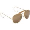 Mil-Tec Air Force occhiali da sole con custodia, marrone,