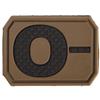 Mil-Tec Toppa in velcro 3D gruppo sanguigno 0, Coyote,
