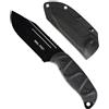 Mil-Tec G10 coltello con fodero in Kydex, nero,