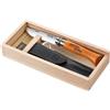 Opinel N08 coltello apribile in carbonio con fodero, 19 cm,