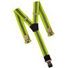O&T Bretelle Natur con clip per pantaloni, verdi riflettente,