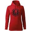 DRAGOWA Archelaos felpa con cappuccio da donna, rossa 320g/m2,