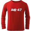 DRAGOWA AK-47 maglietta a maniche lunghe per bambini, rosso,