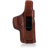 Falco Glock 17 fondina in pelle aperta per il trasporto all'interno dei pantaloni, marroni autentico,