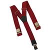 O&T Bretelle Natur con clip per pantaloni, rossi,
