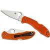 Spyderco Delica 4 coltello tascabile 7,5 cm flat ground, arancione, FRN,