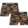 Urban Classics Boxer da uomo boxer, confezione da 2 pezzi, wood camo,