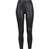 Urban Classics Imitation Leather leggings da donna, nero similpelle,