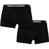Urban Classics Boxer da uomo, 2-PACK, nero,