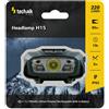Technik LED XTE lampada frontale con rivestimento in gomma, usb-c luce rossa stroboscopica,