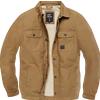 Vintage Industries Dean giacca di transizione in sherpa, dark tan,