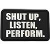 WARAGOD Shut up applicazione in pvc, nero,