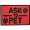 WARAGOD Chiedi all'animale domestico toppa in pvc, rosso,