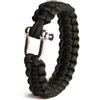 WARAGOD Bazin bracciale con chiusura in metallo, nero,