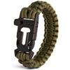 WARAGOD Bazin bracciale paracord con fischietto e pastello, verde,