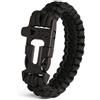 WARAGOD Bazin bracciale paracord con fischietto e pastello, nero,