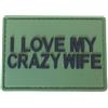 WARAGOD Amo la mia moglie pazza applique in pvc, verde,