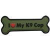 WARAGOD Amo il mio K9 Cop toppa in pvc, verde,