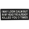 WARAGOD Posso guardare calm pvc applique,