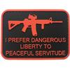 WARAGOD Preferisco la patch in pvc pericolosa, nera e rossa,
