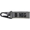 WARAGOD moschettone gruppo sanguigno B-negativo, grigio,