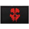 WARAGOD Maschera fantasma Call of Duty con patch ricamata, nera e rossa,