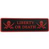 WARAGOD Liberty or Death toppa in pvc, nera e rossa,