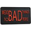 WARAGOD Facciamo cose cattive toppa in pvc, rosso,