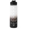 WARAGOD Hydrate bottiglia motivazionale per acqua 1000ml, nero/bianco,
