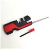 WARAGOD Affilatrice multifunzione per coltelli/accendifuoco 6 in 1, rossa,
