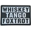 WARAGOD Whiskey Tango toppa in pvc, nera e grigia,