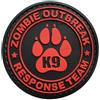 WARAGOD Zombie Outbreak pvc toppa, rossa,