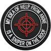 WARAGOD La mia idea di aiuto patch in pvc, nero e rosso,